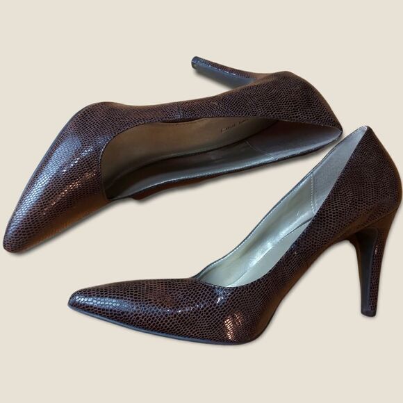 🌼4/$30 Bandolino Fairbury Brown Animal Print Pointed Toe Pumps Size 10 - Picture 7 of 10